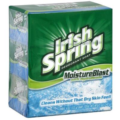 Irish Spring Bar Soap Moisture Blast 3 x 4oz