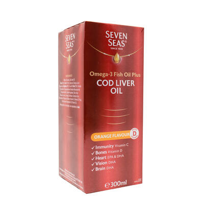 Seven Seas Pure Cod Liver Oil Orange Syrup 300 ml