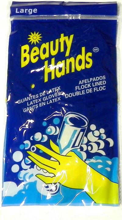 Beauty Hands Rubber Gloves Large 1 pair