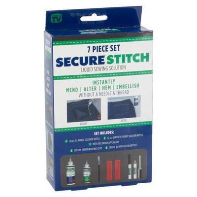 Secure Stitch Liquid Sewing Solution Kit 7 pieces