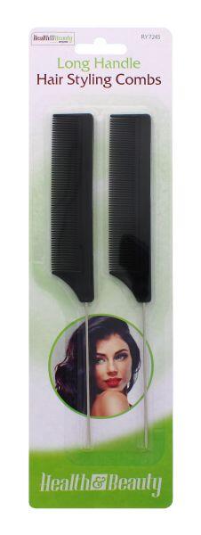 Health & Beauty Long Handle Hair Styling Combs 2 pieces