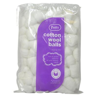 Pretty Cotton Wool Balls White 100 count