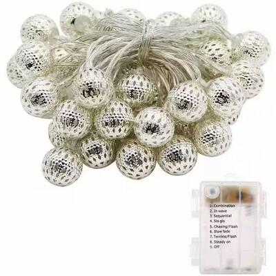 Moroccan Globe String Lights 13.5Ft 40 Led