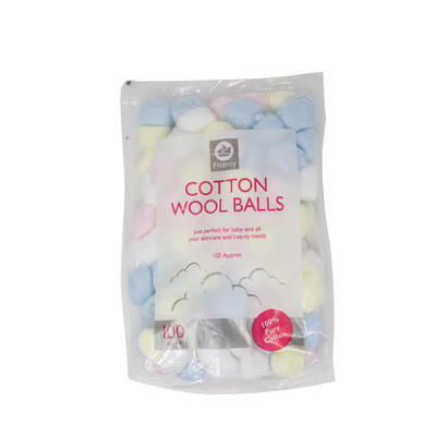 Fitzroy Cotton Wool Balls Colored 100 count