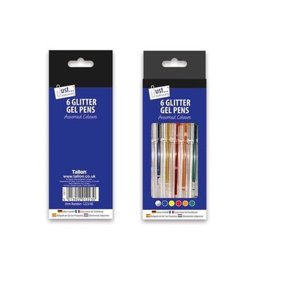 Just Stationary Glitter Gel Pens 6ct