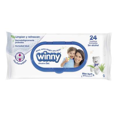 Winny Baby Wipes Aloe Vera & Vitamin 24ct