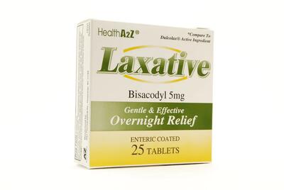 HealthA2Z Laxative Overnight Relief 25 Tabs