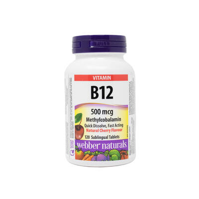 Webber Naturals Vitamin B12 Methylcobalamin 500mcg