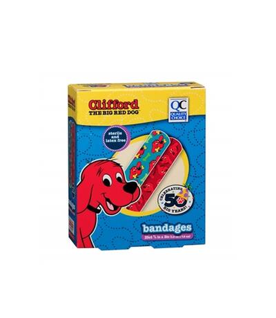 QC Clifford The Big Red Dog Kids Bandages 25 ct