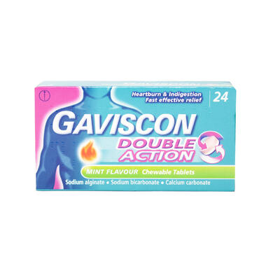 Gaviscon Double Action Chewable Mint 24ct