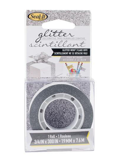 Seal It Glitter Silver Decorative Tape 3/4