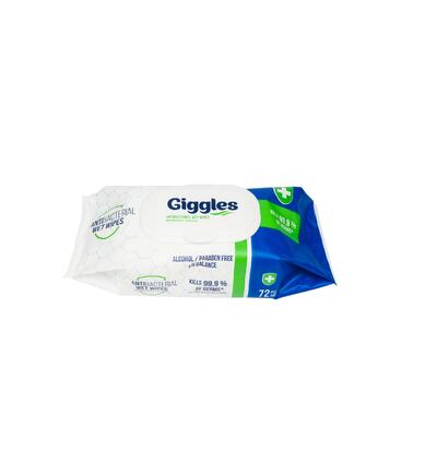 Giggles Antibacterial Wipes 72ct