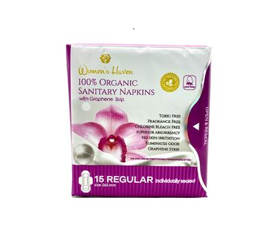 Womens Haven Organic Regular Napkins 15pk