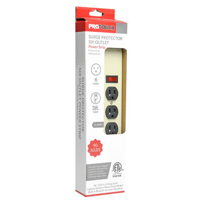 Protouch Surge Protector Six Outlet Power Strip