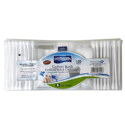 OSQ Protouch Cotton Buds, Cotton Pads & Cotton Balls 120 pieces