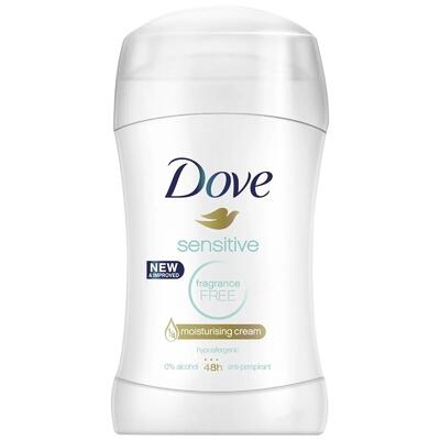 Dove Sensitive Fragrance Free Anti-Perspirant Stick 40ml