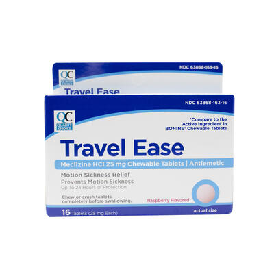 TRAVEL EASE CHEWABLE TABS 16CT