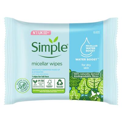 Simple Micellar Wipes 20ct