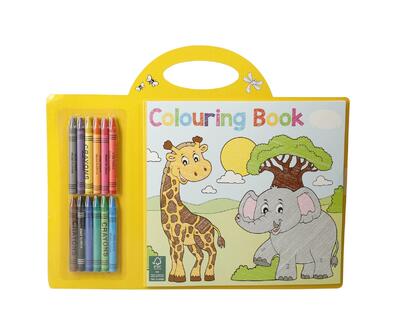 Coloring Book With 12 Crayons