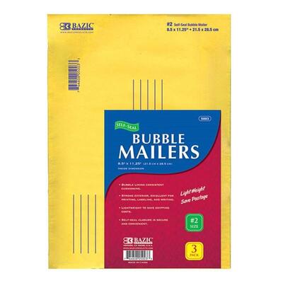 Bazic Self Seal Bubble Mailers 8.5x11.25