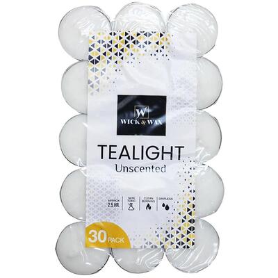 Wick & Wax Tealight Unscented Candles