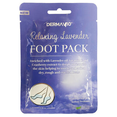 Derma V10 Foot Pack Relaxing Lavender 1 treatment