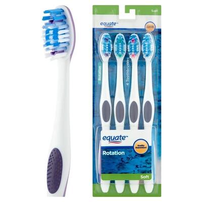 Equate Rotation Soft Toothbrush 4pk