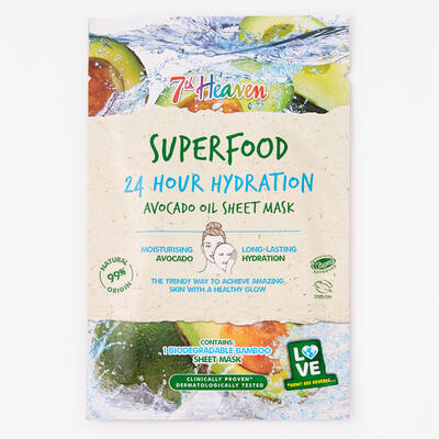 7th Heaven Superfood 24 Hour Hydration Avocado Oil Sheet Mask