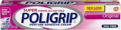 Super Poligrip Denture Adhesive Cream 2.2oz