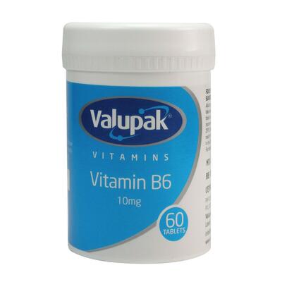 Valupak Vitamin B6 10 mg 60 count