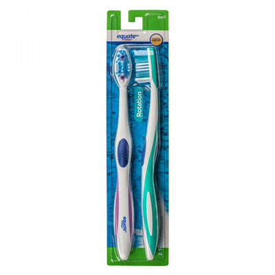 Equate Rotation Soft Toothbrush 2pk