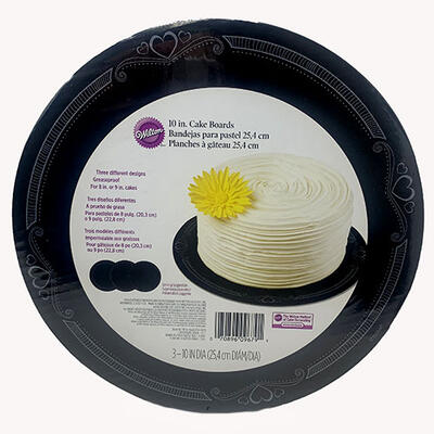 Wilton Cake Board Black 3pk 10-inch