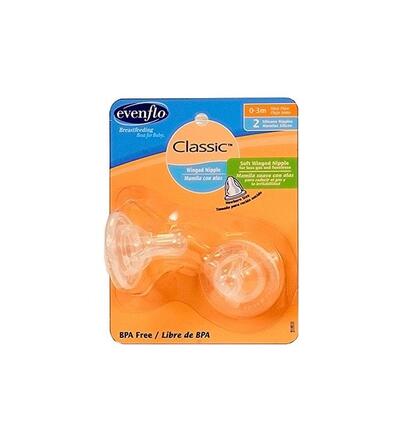 Evenflo Feeding Classic Winged Nipple Newborn 1 count