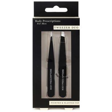 Body Prescription Two Pack Steel Tweezer Kit Soft Touch