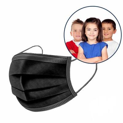 Essaar Kids Black Mask 50ct