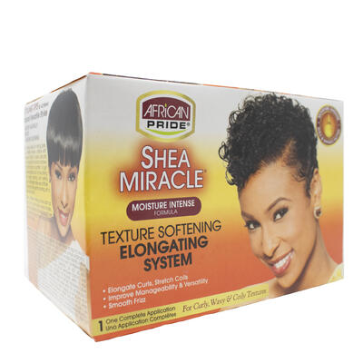 African Pride Shea Miracle Texture Softening Elongating System 1 application