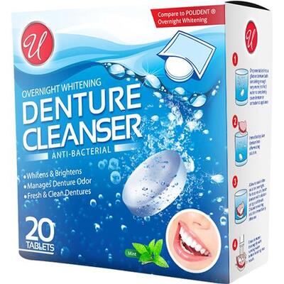 U Denture Cleanser Anti-Bacterial Tabs 20 Tabs