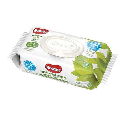 Huggies Natural Care Unscented Baby Wipes Soft Pack 56 ct