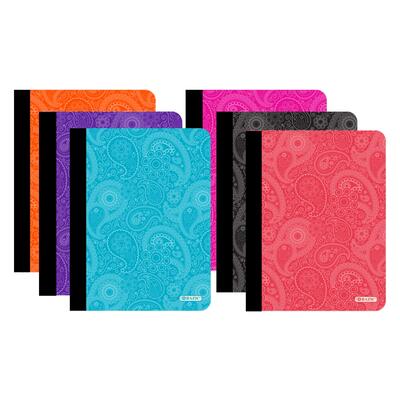 Bazic Composition Book C/R Paisley 100 Ct