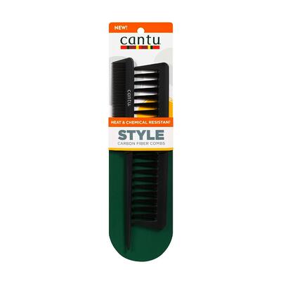 Cantu Style Carbon Fibre Combs 2 pieces
