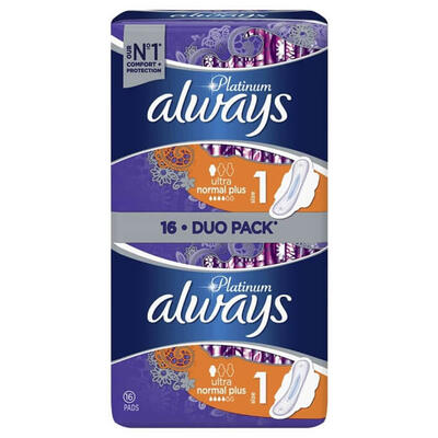 Always Platinum Duo Pack Ultra Plus Normal 16ct