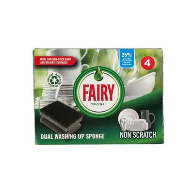 Fairy Original Dual Washing Up Sponge 4pk
