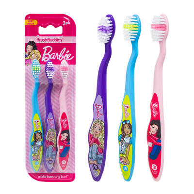 Barbie BrushBuddies Soft Toothbrush 3pk