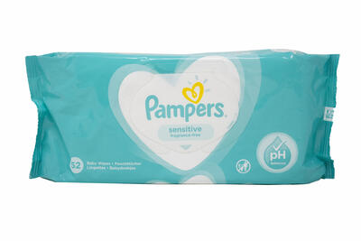 Pampers Sensitive Fragrance Free Baby Wipes 52 count