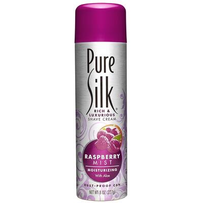 Pure Silk Moisturizing Shave Cream for Women Raspberry Mist with Aloe 5 fl oz