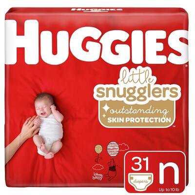 Huggies Little Snugglers Baby Diapers Newborn 31 count