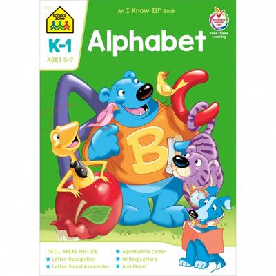 School Zone Alphabet Workbook ages 5 to 7 kindergarten