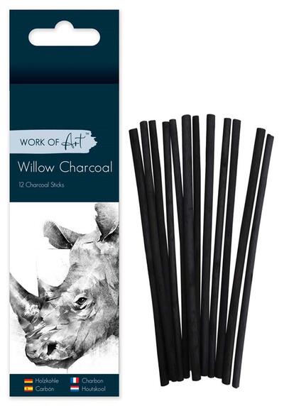 Work Of Art Woodless Charcoal Pencils 12ct