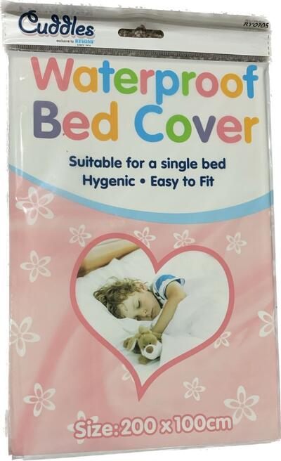 Cuddles Waterproof Bed Cover (200 x 100cm) 1 pack