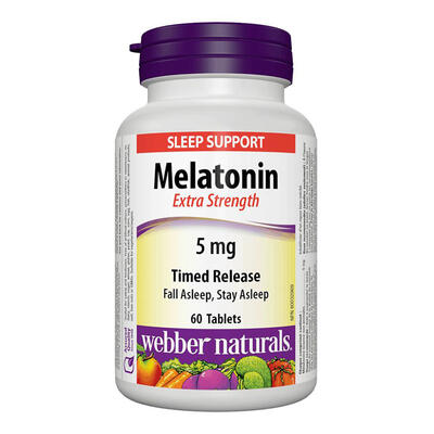 Webber Naturals Extra Strength Melatonin 5mg 60 Tablets